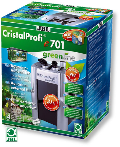 JBL CristalProfi e701 greenline Экономичный внешний фильтр для аквариумов 60-200л до 100см 700л/ч - Кликните на картинке чтобы закрыть