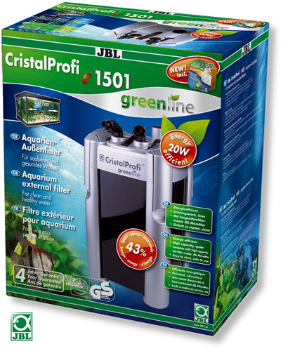 JBL CristalProfi e1501 greenline Экономичный внешний фильтр для аквариумов 200-700л до 150см 1500л/ч - Кликните на картинке чтобы закрыть
