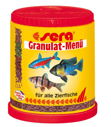 SERA GRANULAT- MENU – гранулированный корм-меню для всех видов рыб: базовый, растительный, для улучшения окраса, на животной основе 150мл - Кликните на картинке чтобы закрыть