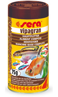 SERA VIPAGRAN - гранулированный, тонущий корм для всех видов рыб 100мл - Кликните на картинке чтобы закрыть