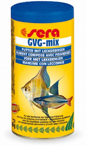 SERA GVG-MIX - Хлопьевидный корм для всех видов рыб с лакомыми кусочками (20%) на основе морепродуктов 250мл - Кликните на картинке чтобы закрыть