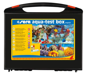 SERA AQUA TEST BOX MARIN - набор тестов - 8 тестов + дист.вода для морского аквариума в чемоданчике - Кликните на картинке чтобы закрыть