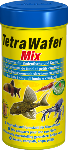 TetraWaferMix корм для всех донных рыб в пластинках долго не распадающихся в воде. Подходит для ракообразных 250мл - Кликните на картинке чтобы закрыть