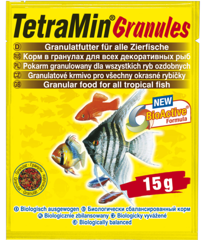 TetraMin Granules - корм для всех видов рыб в гранулах пакетик 15г - Кликните на картинке чтобы закрыть