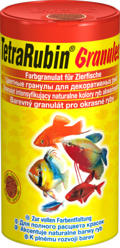 TetraRubin Granules - корм для улучшения окраса всех видов рыб с высоким содержанием каротиноидов, гранулы, 250мл - Кликните на картинке чтобы закрыть
