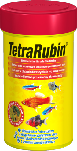 TetraRubin - корм для улучшения окраса всех видов рыб с высоким содержанием каротиноидов, хлопья, 100мл - Кликните на картинке чтобы закрыть