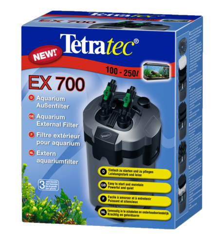 СНЯТО С ПРОИЗВОДСТВА ЧИТАТЬ ОПИСАНИЕ - Tetratec EX 700 - внешний фильтр для аквариумов 100-250л 700л/ч 6.6л 13Вт - Кликните на картинке чтобы закрыть