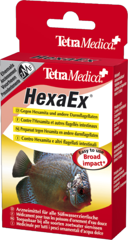 Tetra HexaEx лекарство для пресноводных рыб от дырчатой болезни (для 300л) 6 табл. - Кликните на картинке чтобы закрыть