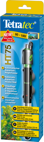 Tetratec HT 75 нагреватель с терморегулятором для аквариумов 60-100л 75Bт - Кликните на картинке чтобы закрыть