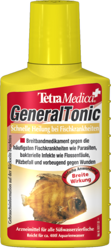 Tetra Medica GeneralTonic лекарство для тропических рыб от бактерий и паразитов (для 400л) 100мл - Кликните на картинке чтобы закрыть