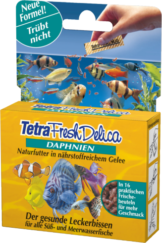 Tetra FreshDelica Дафния - натуральный корм в желе, не подвергнутый обработке, 48г - Кликните на картинке чтобы закрыть