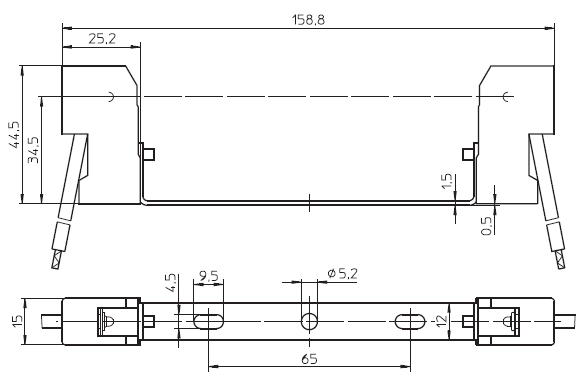 VS 32330 RX7s Патрон керамический на планке 132мм для МГ ламп 150Вт провод 200мм D1кв. мм - Кликните на картинке чтобы закрыть